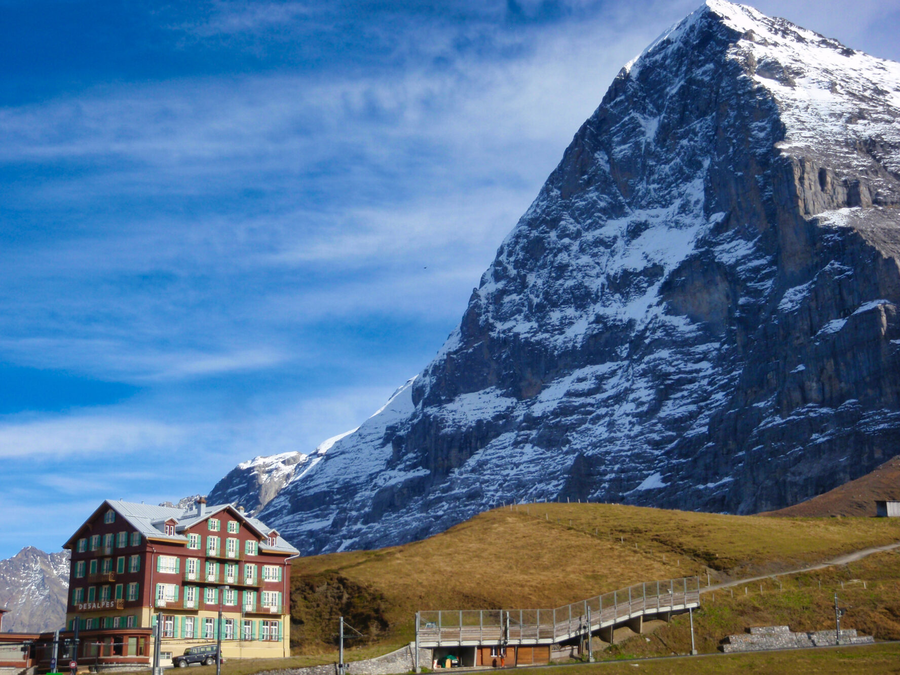 Eiger rock climbing