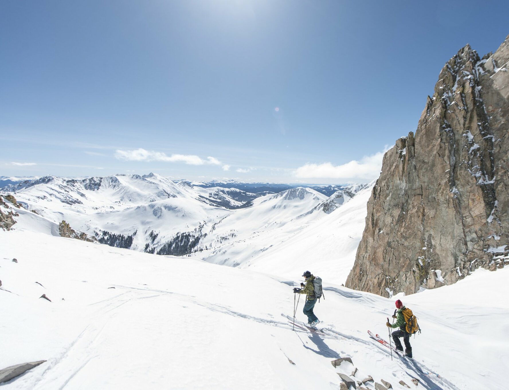 Ski tourers enjoying the Aspen backcountry