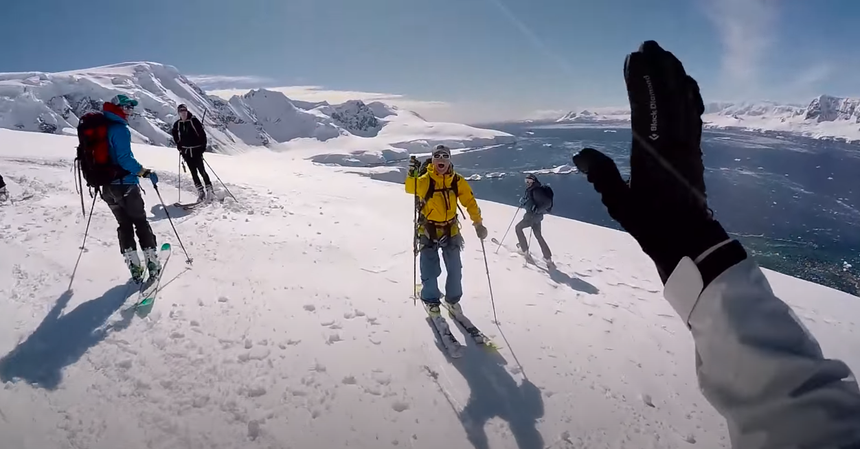 Antarctica backcountry skiing video