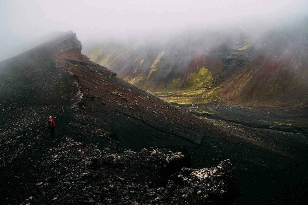 Hidden Trails of Iceland Volcano - black sands and green moss