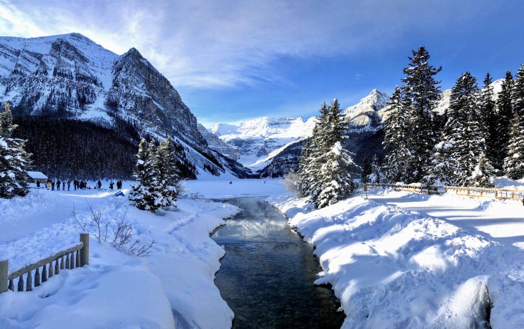 A scenic river flowing through the Canadian Rockies