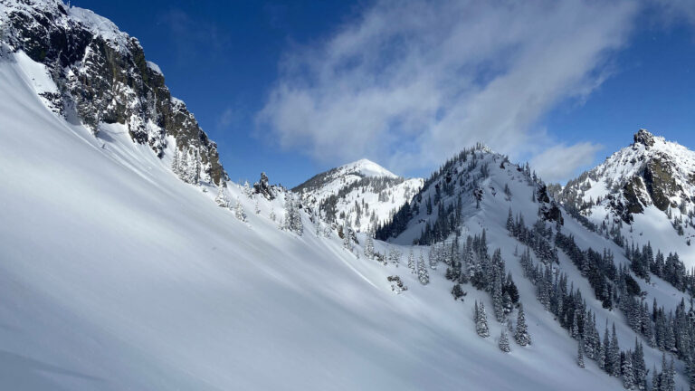 Backcountry Skiing at Crystal Mountain.