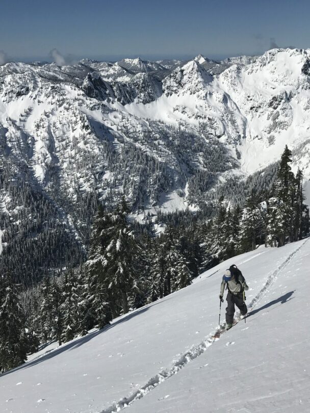 Backcountry skiing in Snoqualmie.
