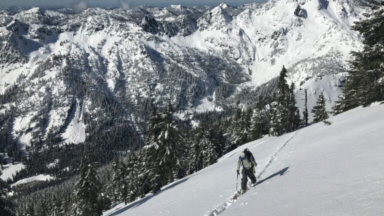 Backcountry skiing in Snoqualmie.