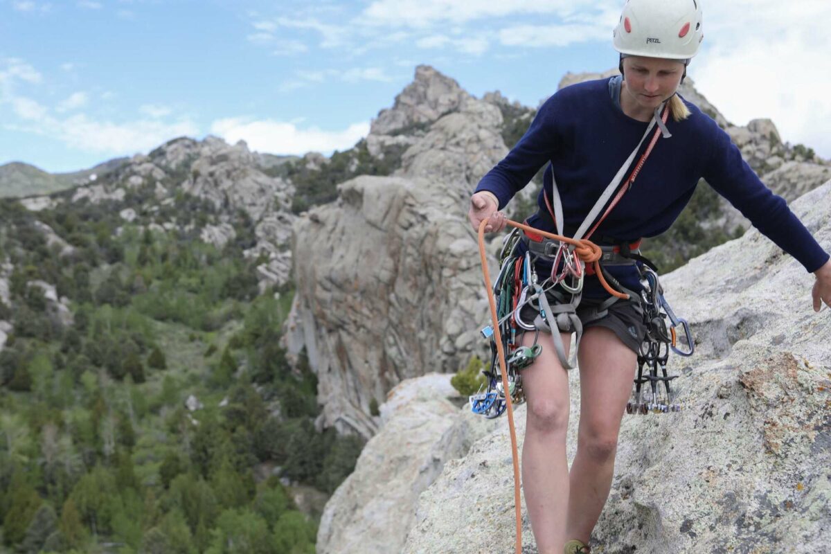 A female cimber in City of Rocks