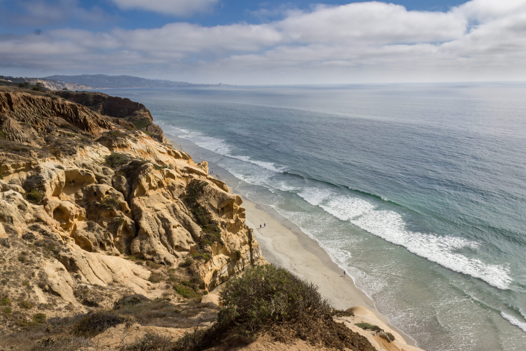 After a long hike through Torrey Pines, the reward is Flat Rock beach.