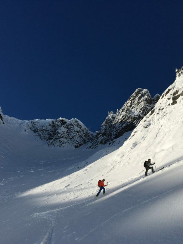 Backcountry skiing in Snoqualmie.