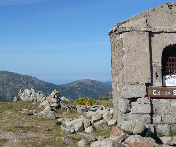 Spectacular green landscape at Lac de Nino on Corsica Island.