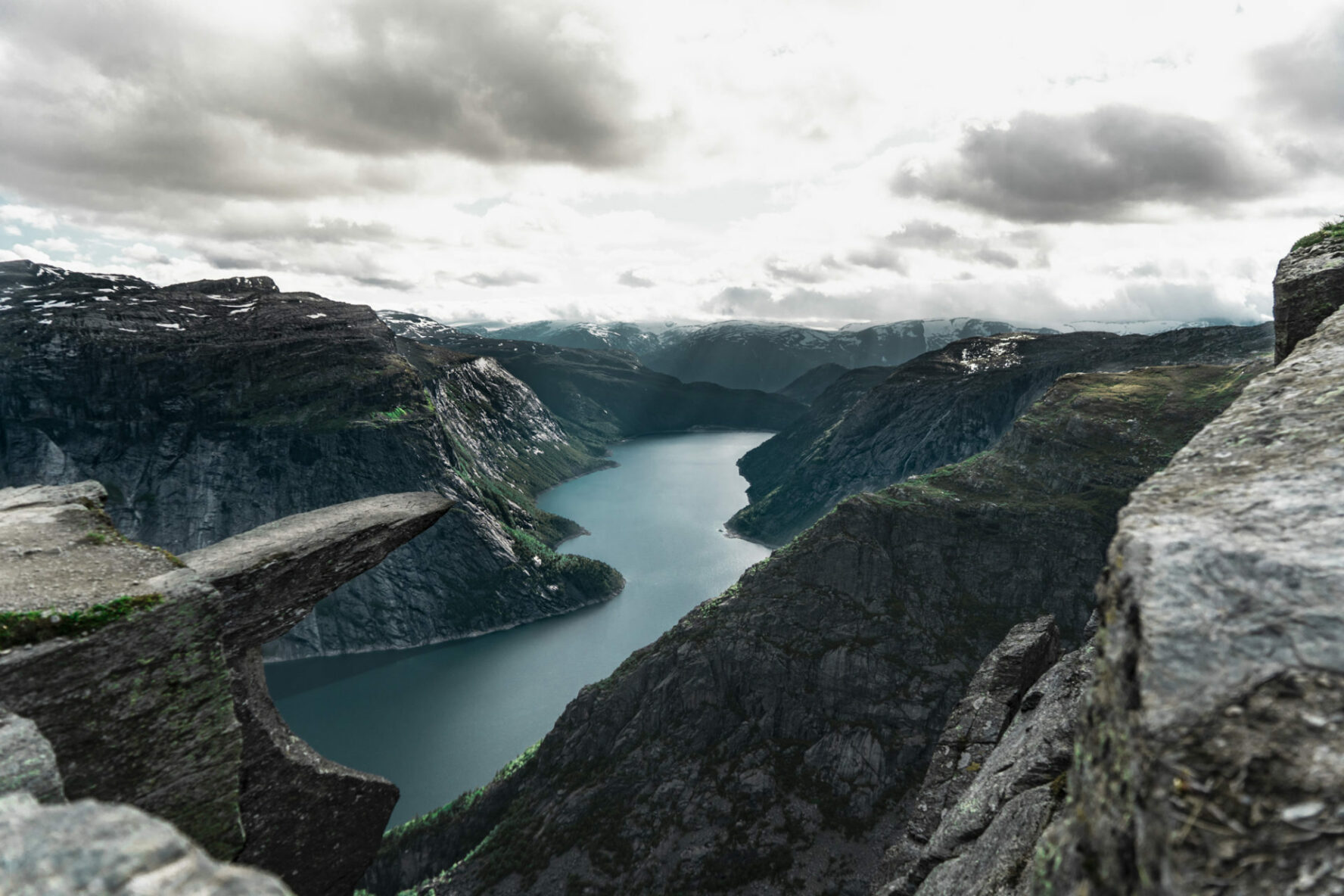 Beautiful scenery around Trolltunga, Norway