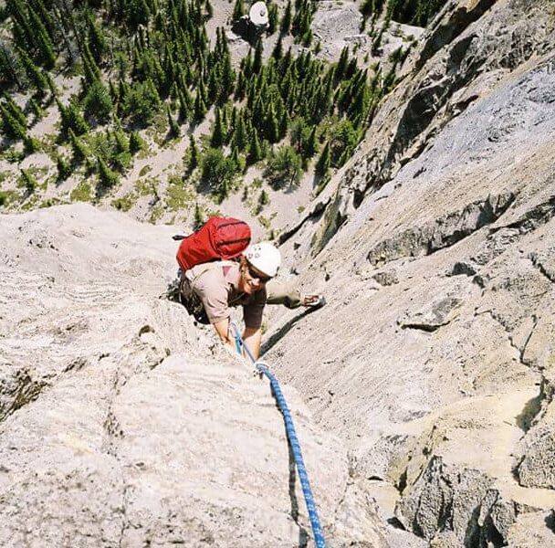 Rock climbing in the Canadian Rockies