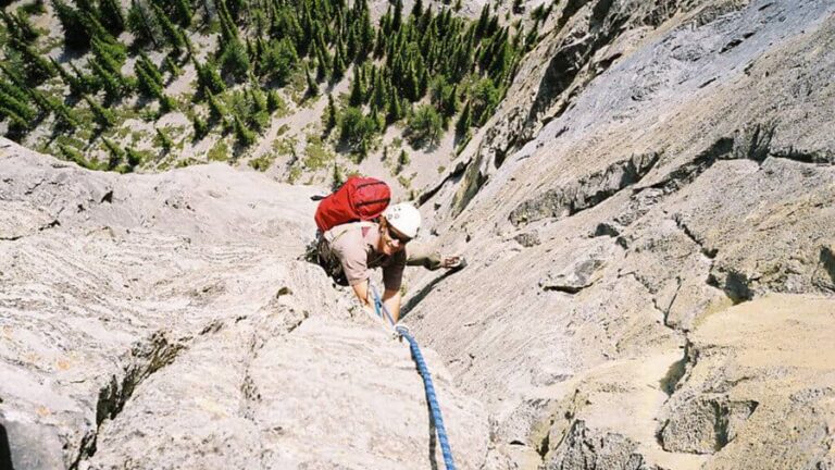 Rock climbing in the Canadian Rockies