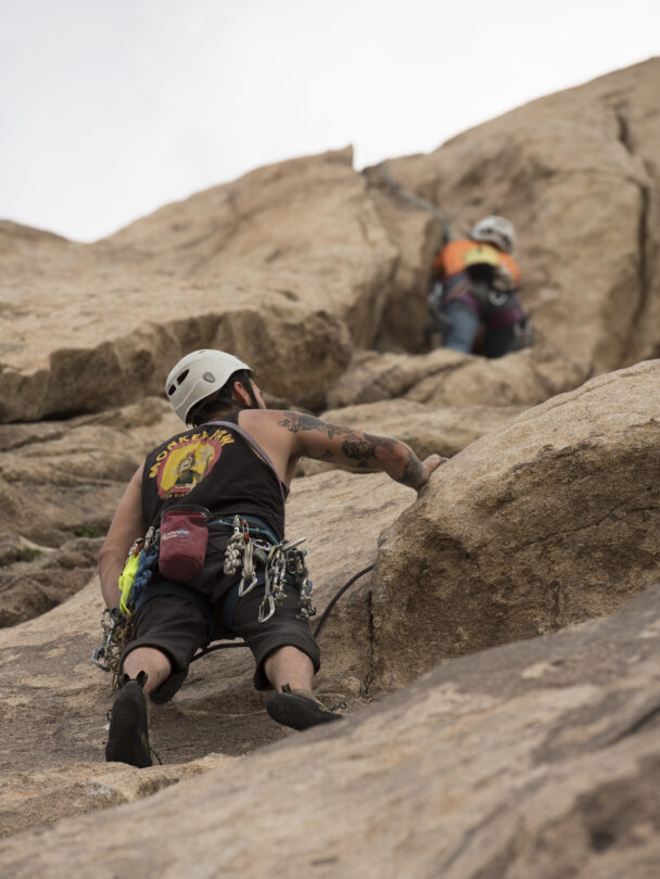 Lead Rock Climbing in Joshua Tree