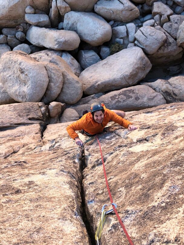 Lead Rock Climbing in Joshua Tree