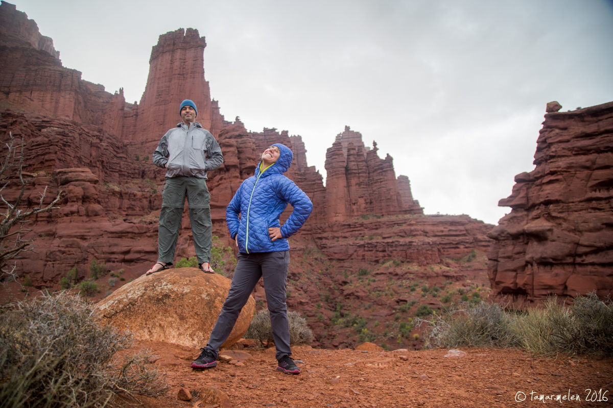 Friends doing Yoga in Moab