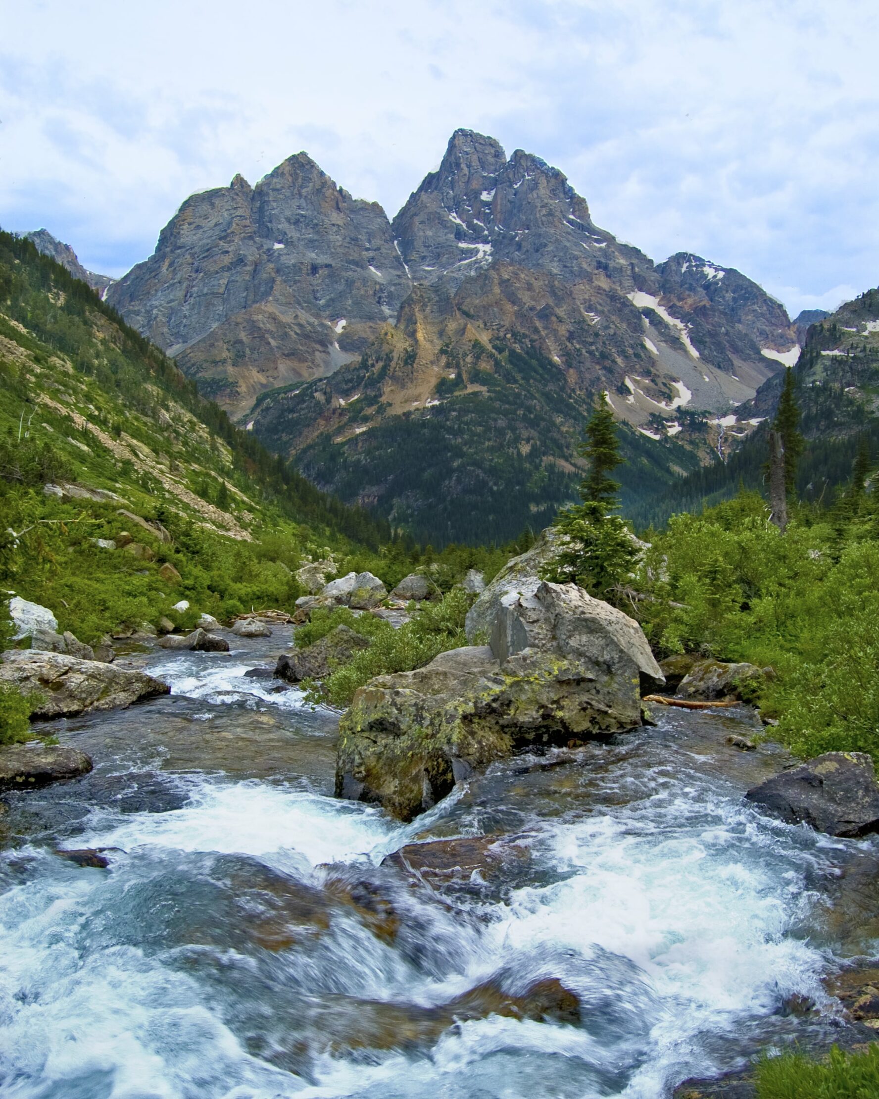 Cascade Canyon, the glacially carved u-shaped canyon, offers up easy access to the backcountry.