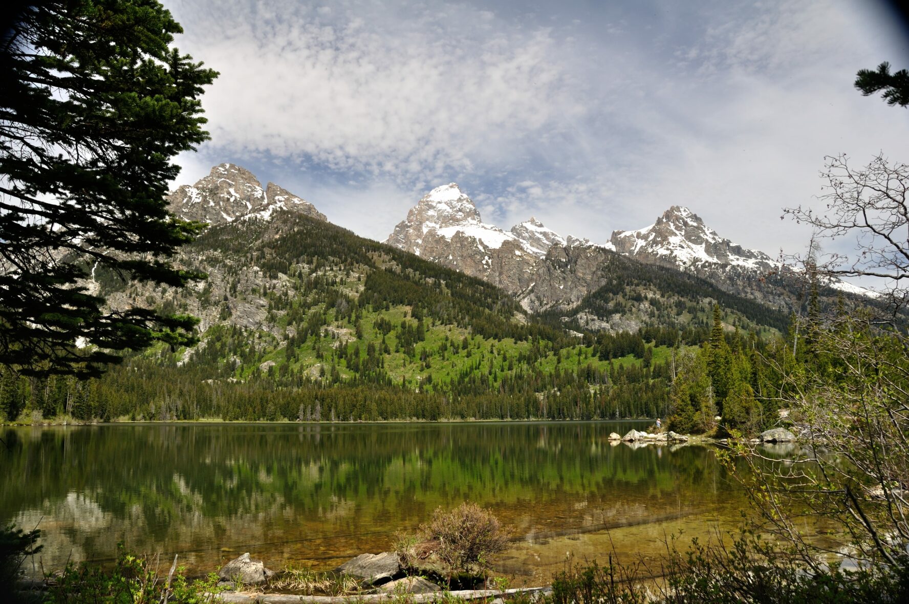 Taggart Lake offers one of the best views of the mountains in the park.