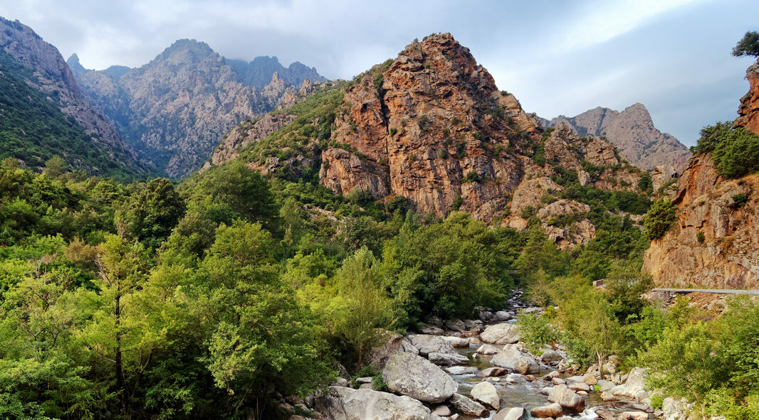 Asco river in Corsica mountain