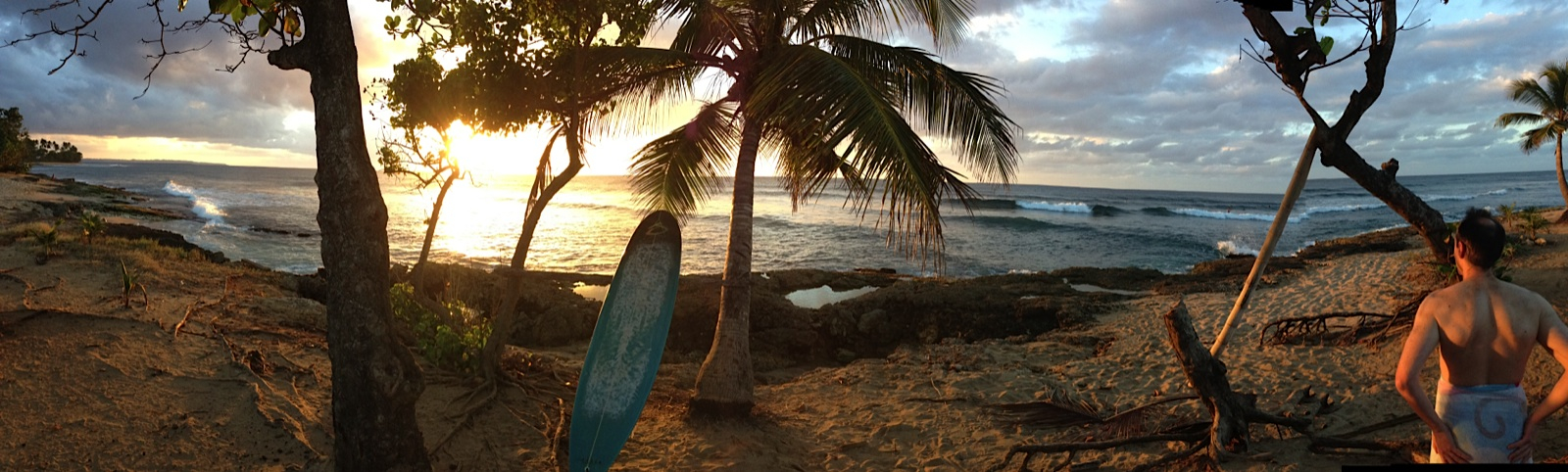 Panoramic view of a beach in Puerto Rico