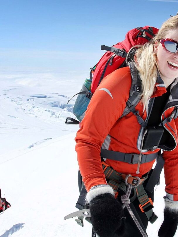 Peak of the volcano in Iceland