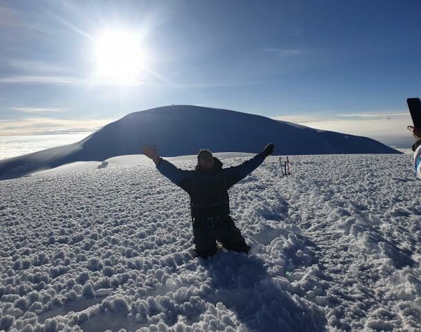 Snowy terrain of Chimborazo, Ecuador