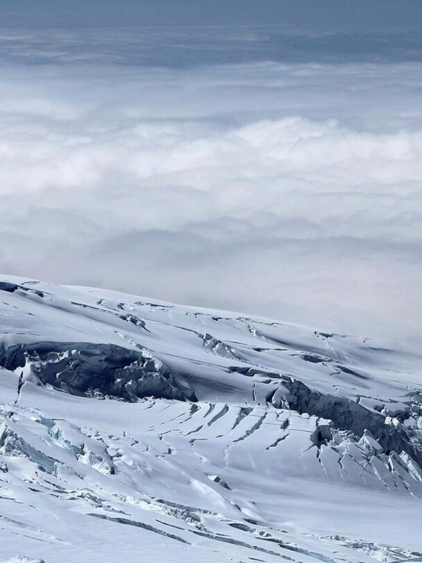 Peak of the volcano in Iceland