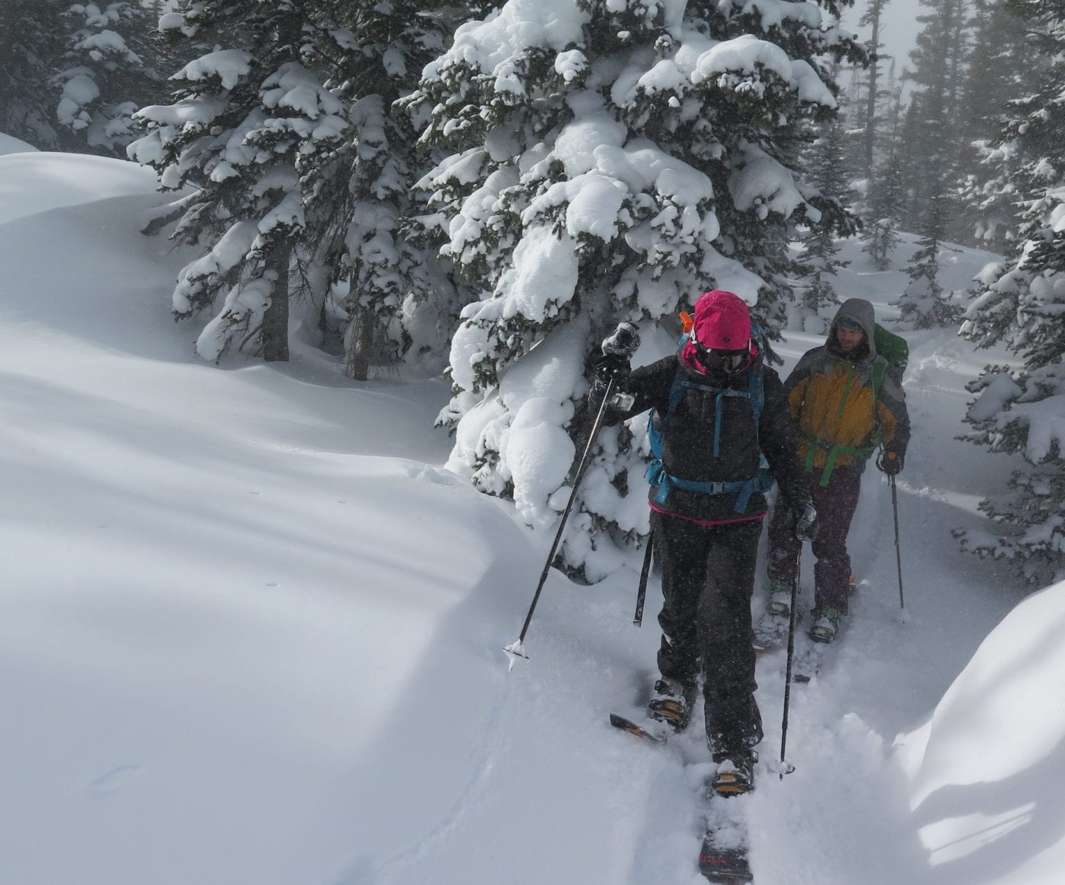 Navigating through snowy terrain