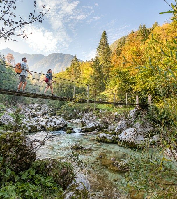 Bridge Brjeka on Soča river