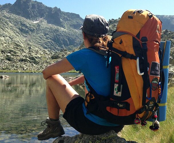 A group of hikers enjoying the sun