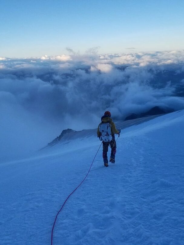 Snowy terrain of Chimborazo, Ecuador