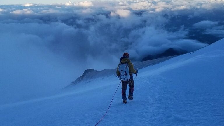 Snowy terrain of Chimborazo, Ecuador