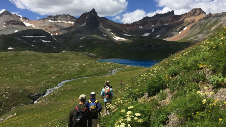 Hiking along a Telluride trail