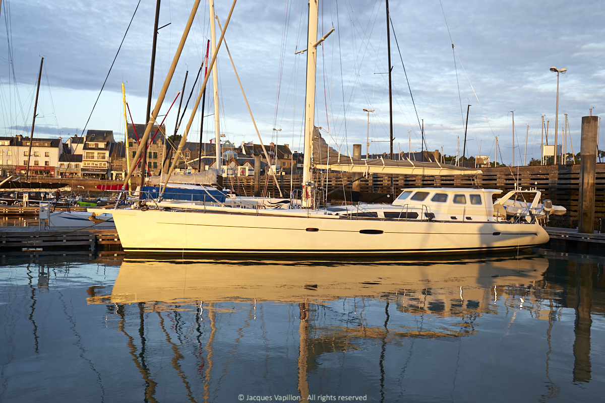 Sailboat anchored in Longyearbyen