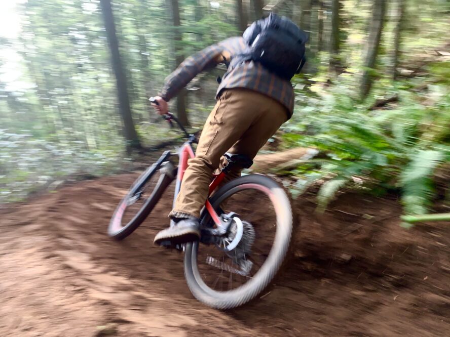 Charging, downhill trails are abundant and available from your front door in Bellingham!