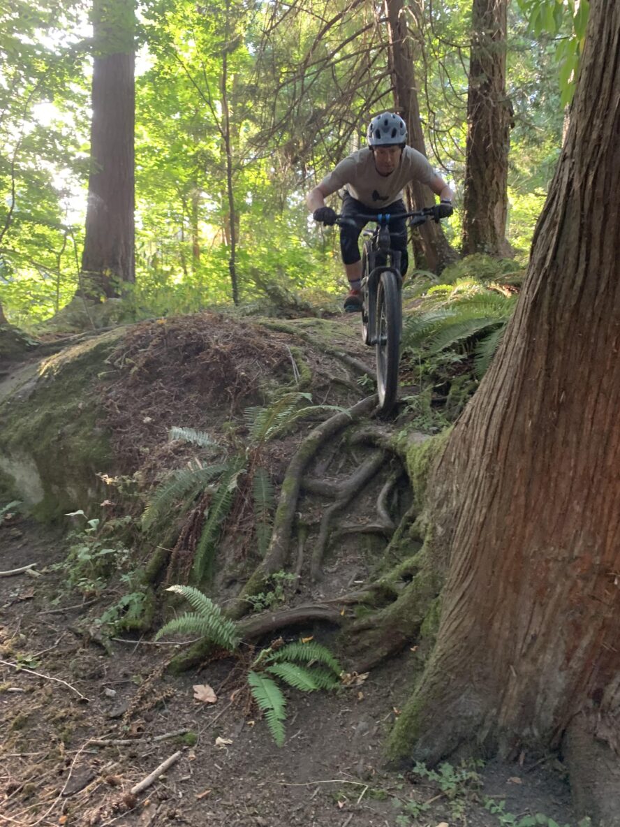 Some of the best mountain biking in Bellingham requires navigating over tree roots. It was a skill I struggled to learn, so it’s something I emphasize on every ride with Intrinsic Flow.
