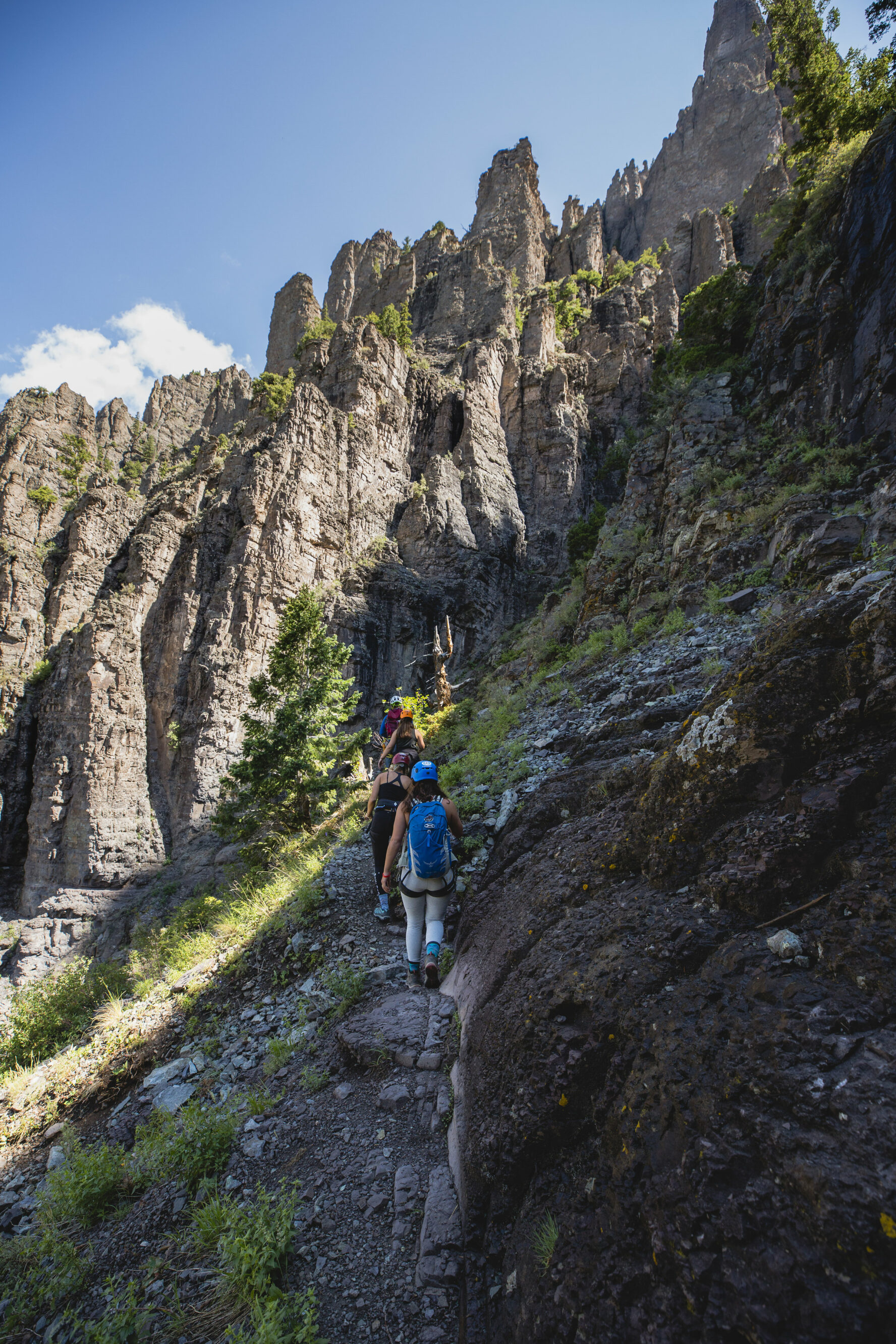 Hiking through the lovely scenery