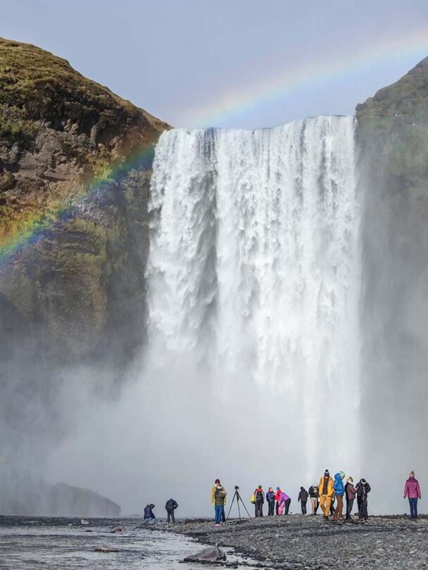 Peak of the volcano in Iceland
