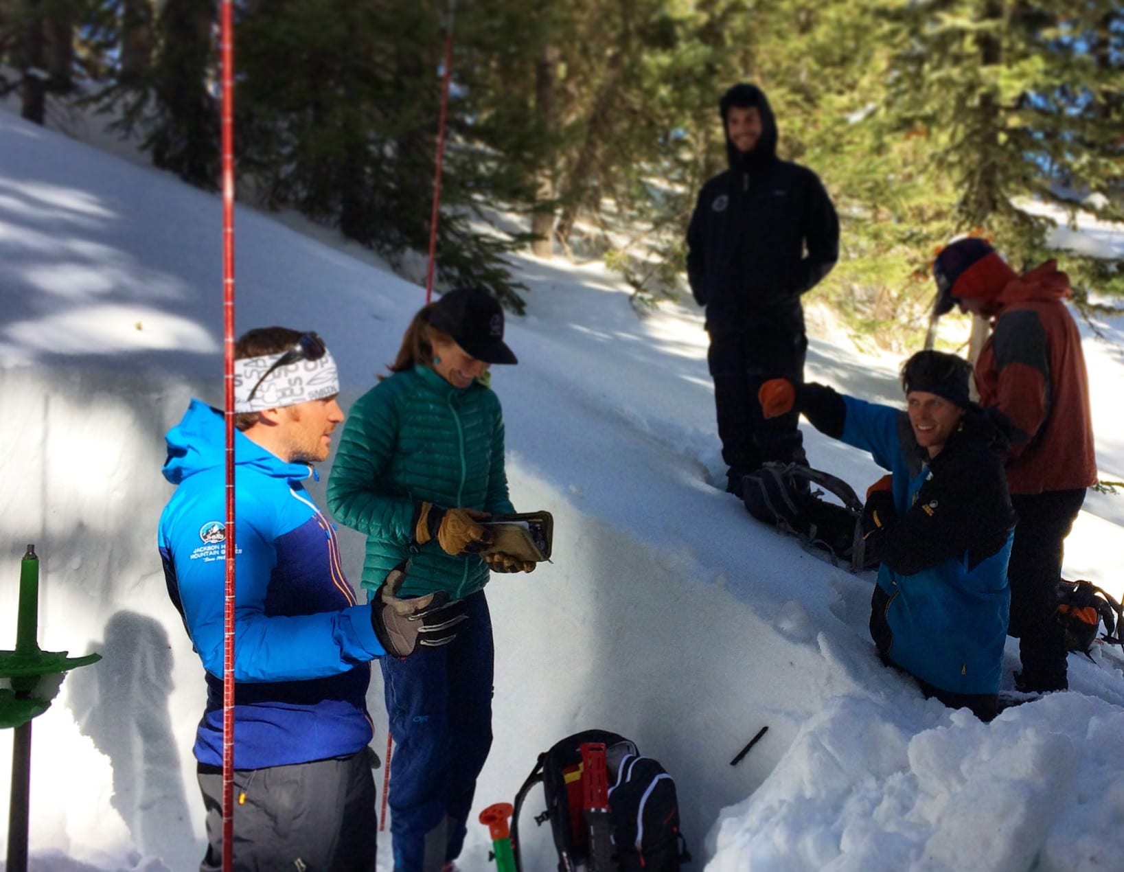 Practicing in the snow