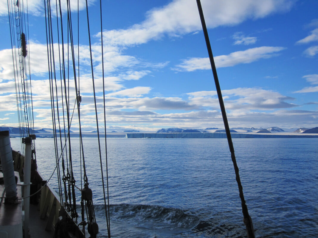 Tallship sailing the Svalbard Coast