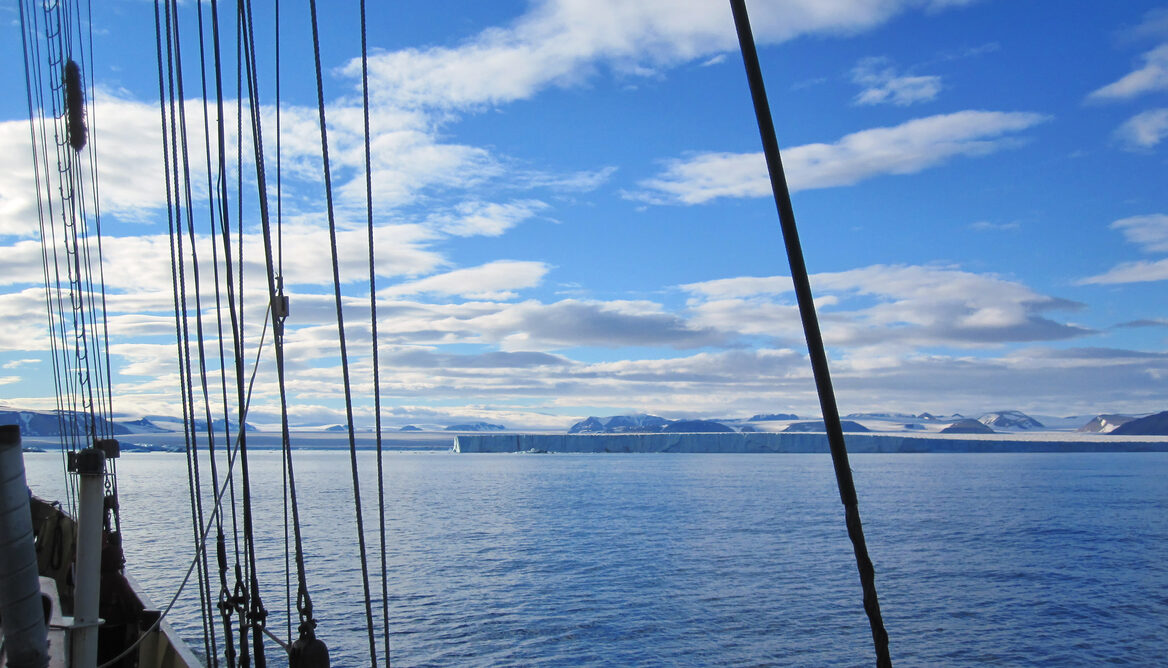 Tallship sailing the Svalbard Coast