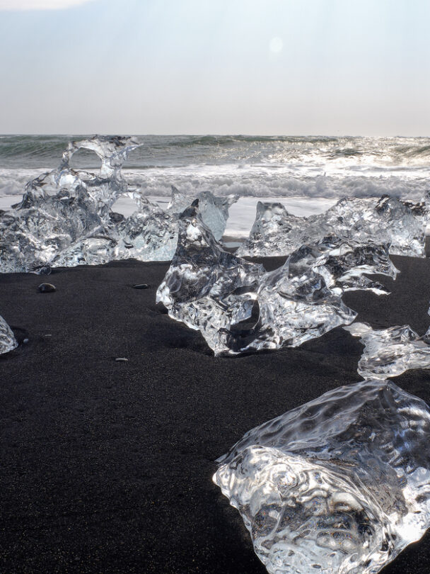 Peak of the volcano in Iceland