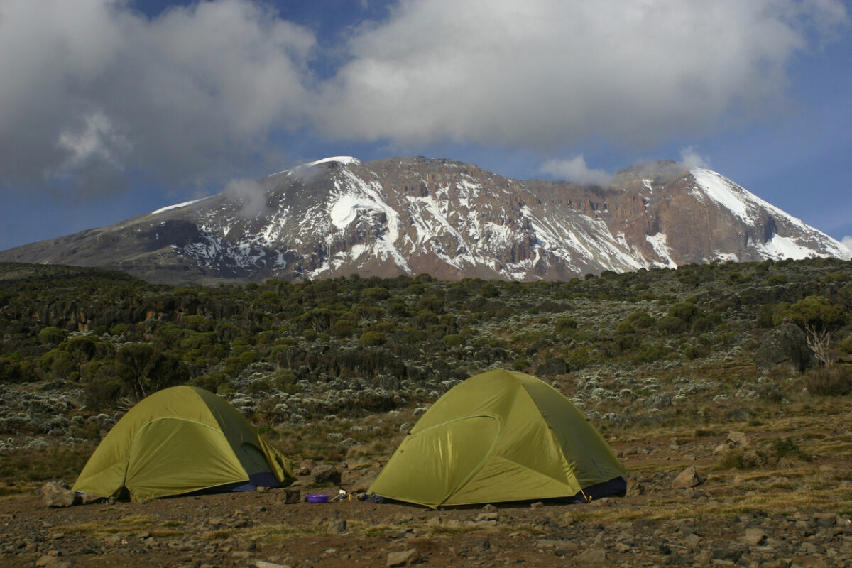 Taken June 2006, this is the camp site for the first night of hiking Kilimanjaro along the Machame route.