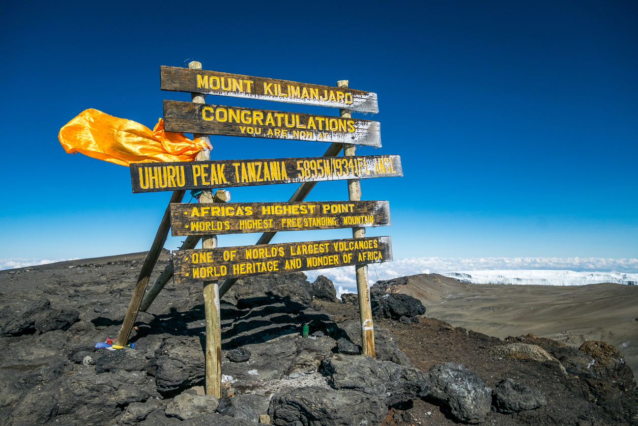 Uhuru Peak, Mount Kilimanjaro, Africa's highest point, Tanzania