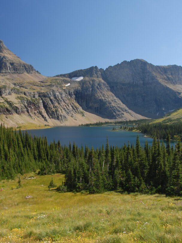 A person Rock climbing in Whitefish MT