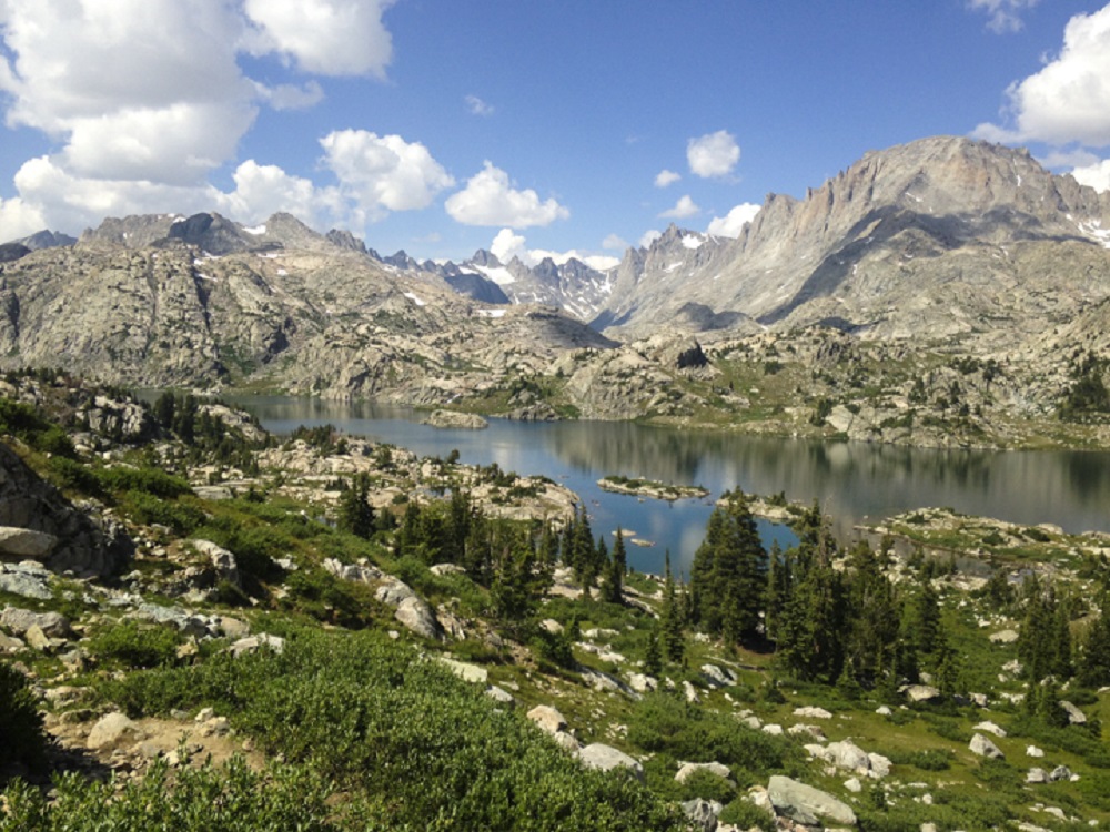 Stunning views overlooking the lakes and cliffs of Wind River