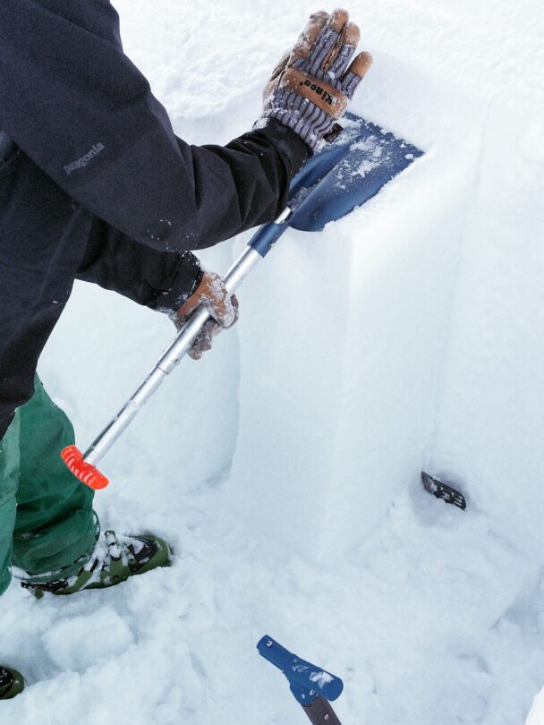Participants learning about avalanche awareness in RMNP
