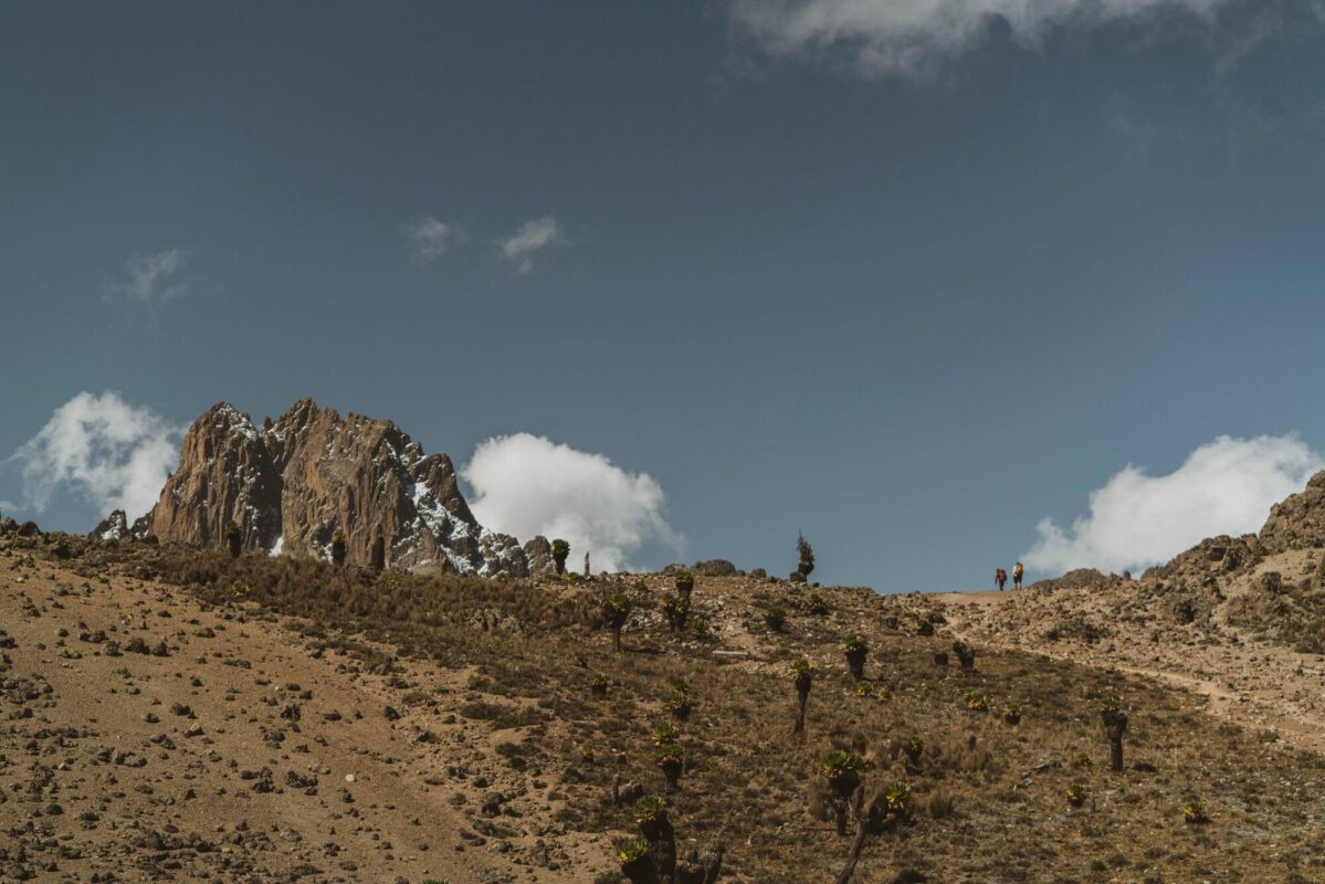 The Nelion and Batian mountains on Mt. Kenya
