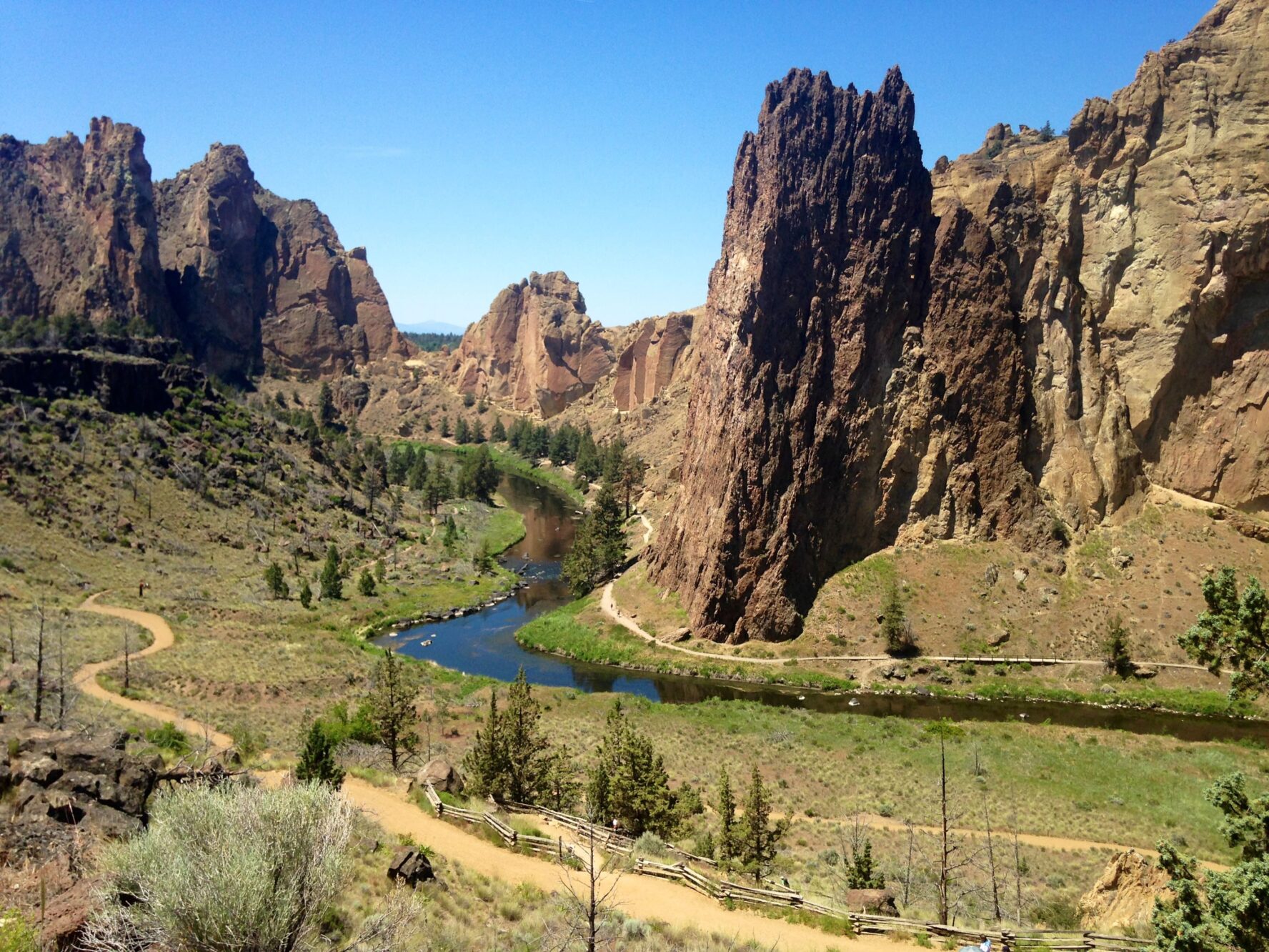 Crossing the bridge in the river gorge brings you to this unfurling amphitheater of stunning rock