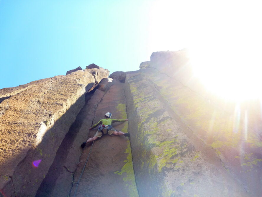 The expansive basalt columns, and the negative space where they once stood, force you to engage your full body to climb 