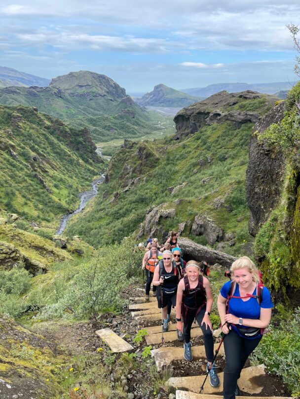 Gather some co-workers, friends, or family and make your way to the Laugavegur trail.