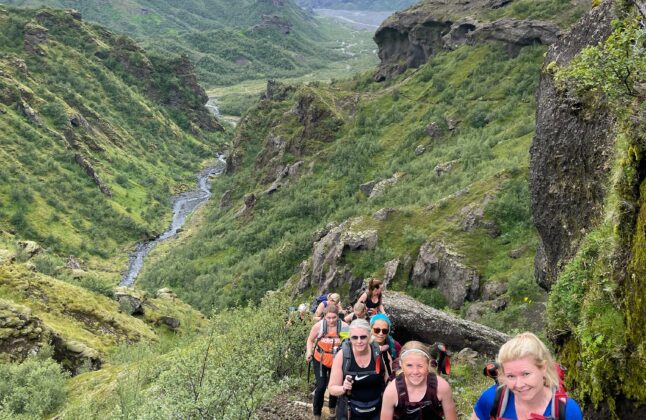 Gather some co-workers, friends, or family and make your way to the Laugavegur trail.